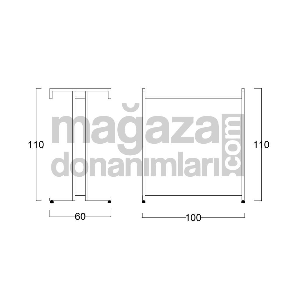 Orta Stand Çİft Askı Tutuculu Orta Stand