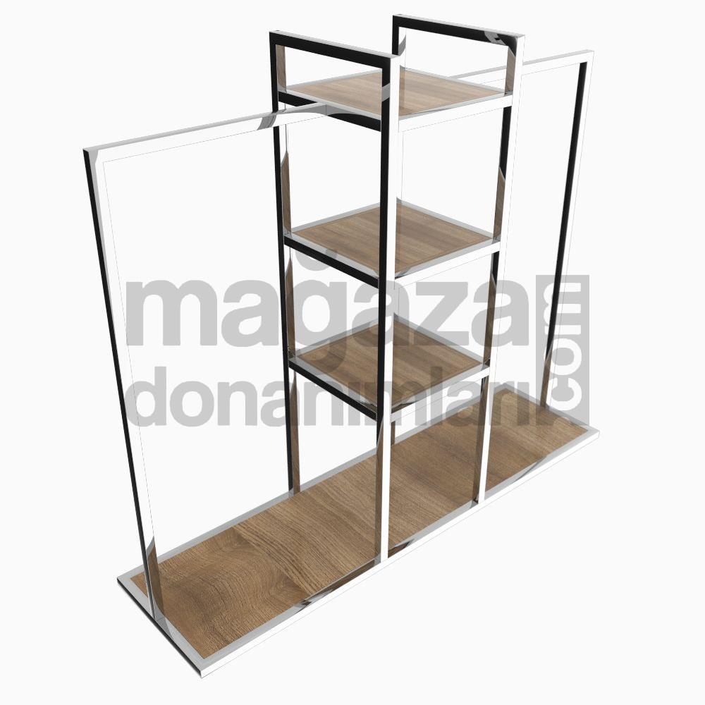 Orta Stand - Raflı Askılıklı Modern Stand -