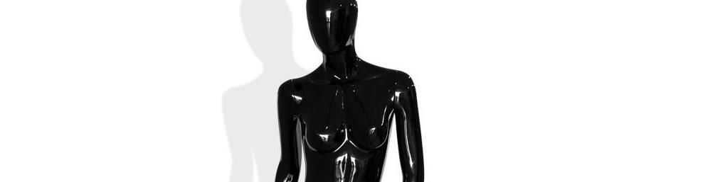 Kadın Boy Mankeni - Siyah Renk - Cam Taban